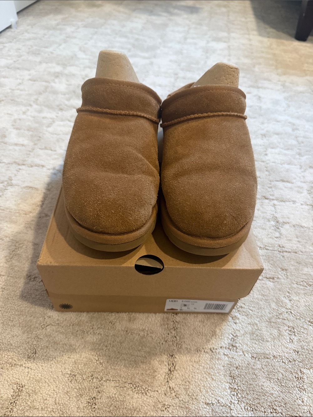 UGG Chestnut Suede Slip-On Kids Clog